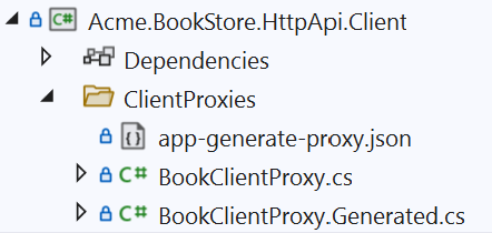 files of the static proxy