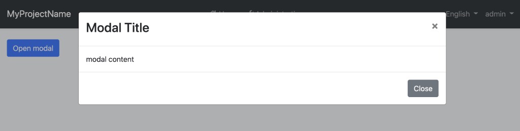 Example modal result