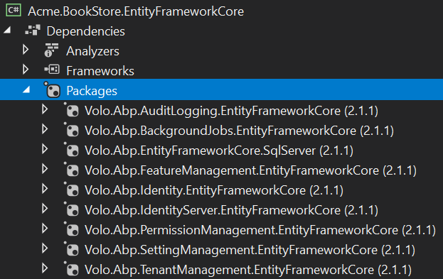 bookstore-efcore-dependencies